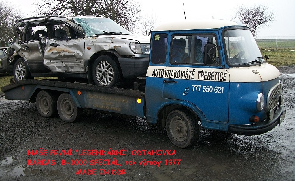 odtahovka Třebětice - původní vůz Barkas