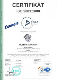 Certifikát ISO 9001