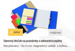 Barevný bloček na poznámky s adhezními papírky