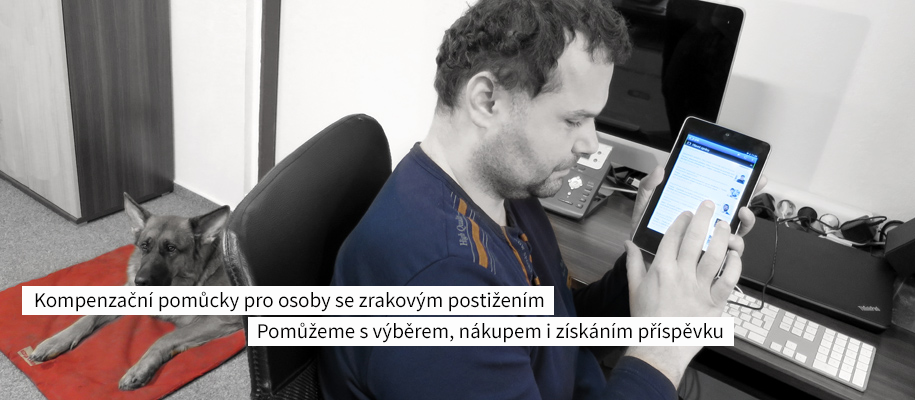 Prodej kompenzačních pomůcek pro zrakově postižené