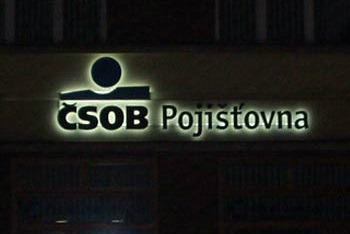 ČSOB pojišťovna - neonová světelná reklama od Westiform