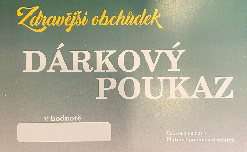 zdravější obchůdek - dárkové poukazy na čaje, kávu