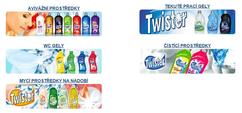 Bytová chemie Twister - nabídka firmy Union Cosmetic