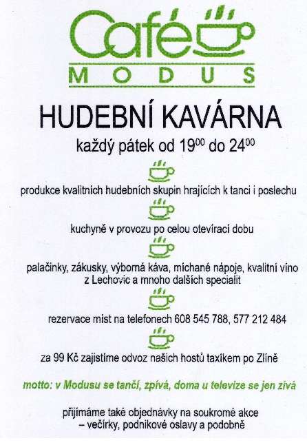 taneční večery v Café Modus